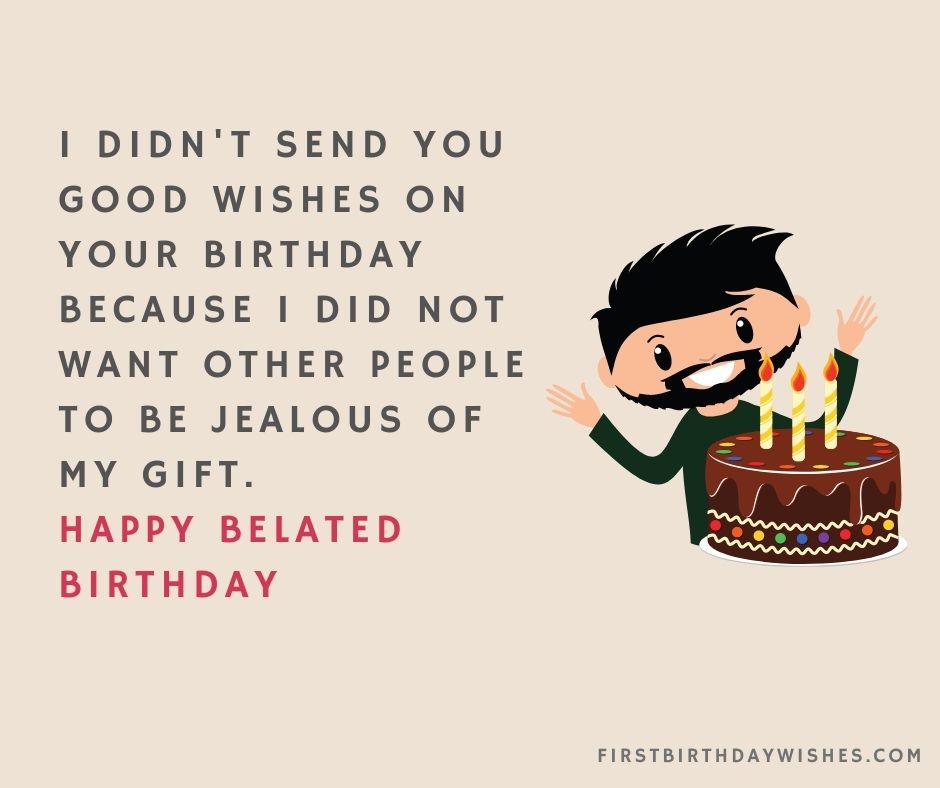 funny belated birthday wishes images