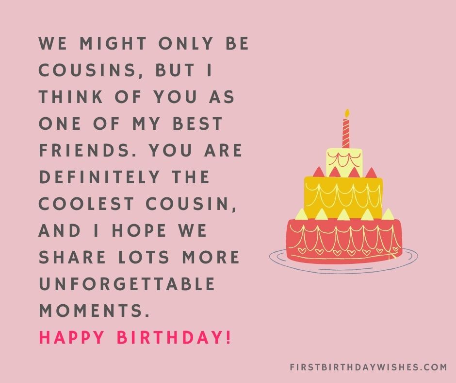 Best Birthday Wishes For Cousin Brother (2024) - First Birthday Wishes