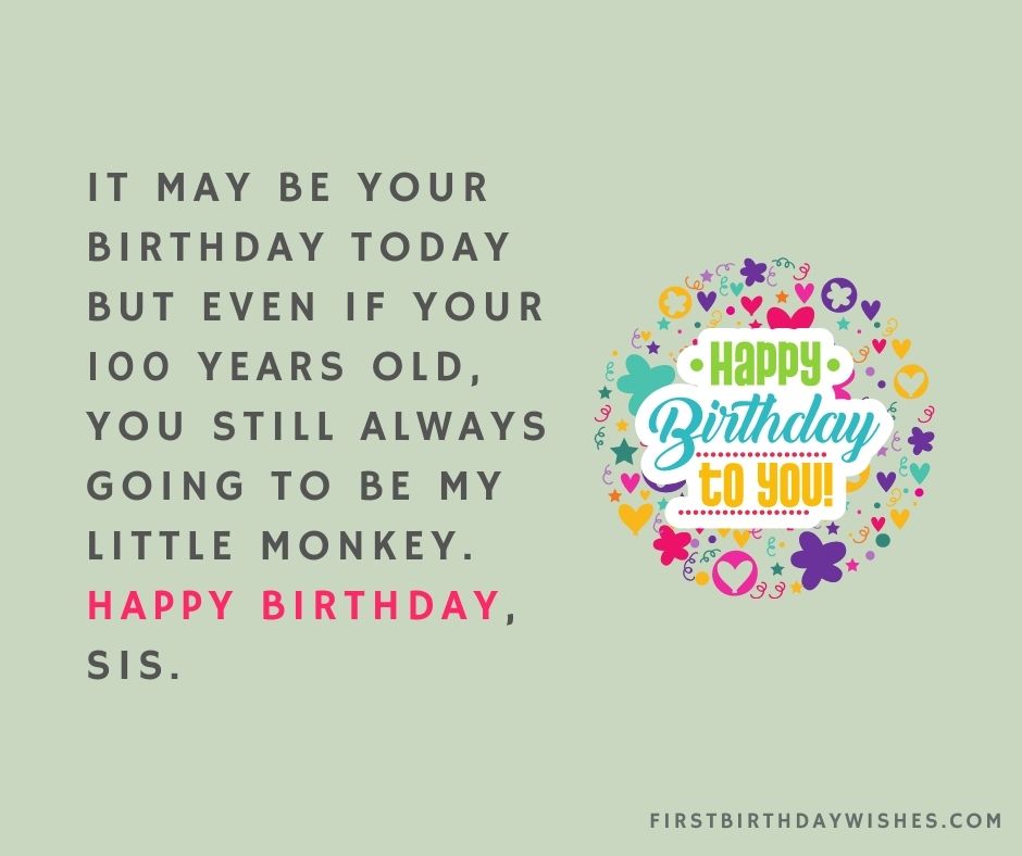 funny birthday quotes for older sister