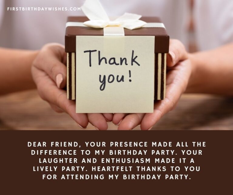 75 Best Thank You Messages For Attending Birthday Party